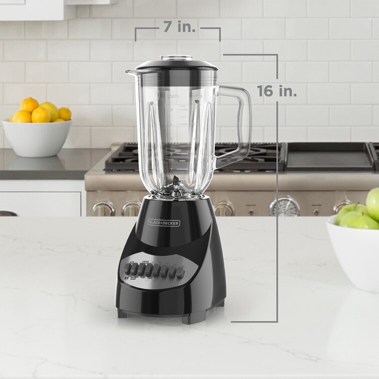 Black Decker Crush Master 10 Speed Black Countertop Blender